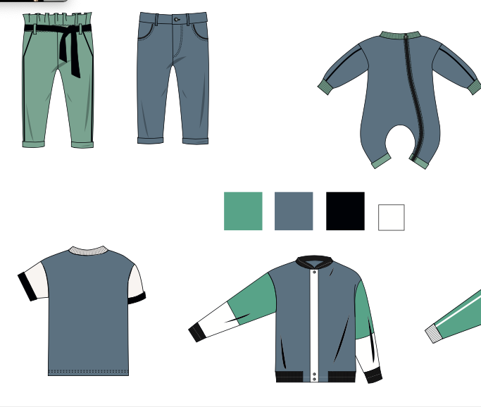 gamme de couleur plan de collection miniduc