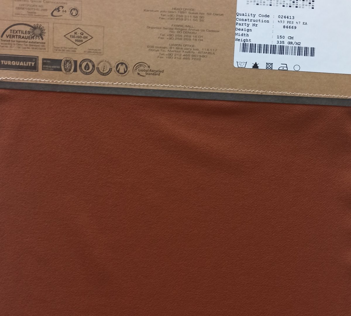 exemple de sample tissu